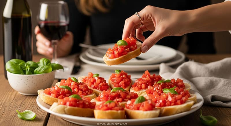 Bruschetta, Receita Italiana, Petisco Fácil