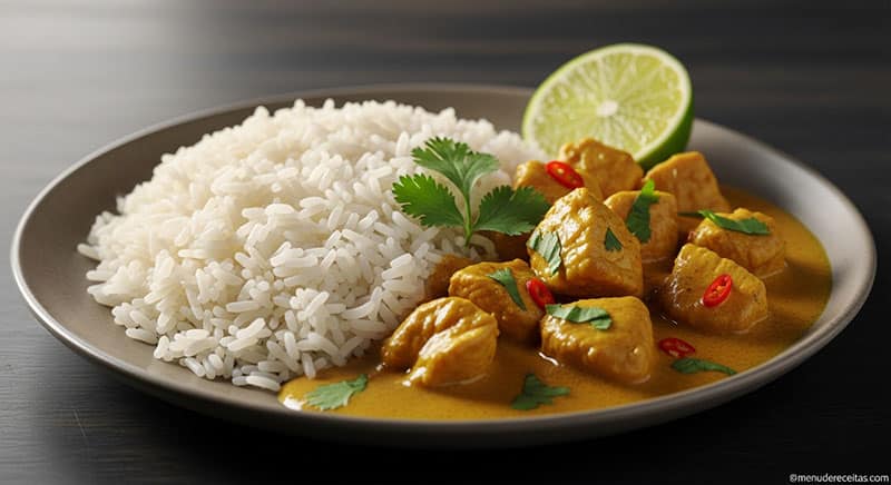 Frango ao Curry com Arroz: Um Sabor Exótico e Fácil para o Seu Dia a Dia!