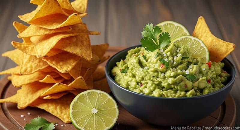 Guacamole com nachos