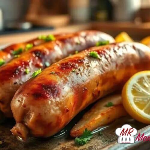 Linguiça assada com batatas
