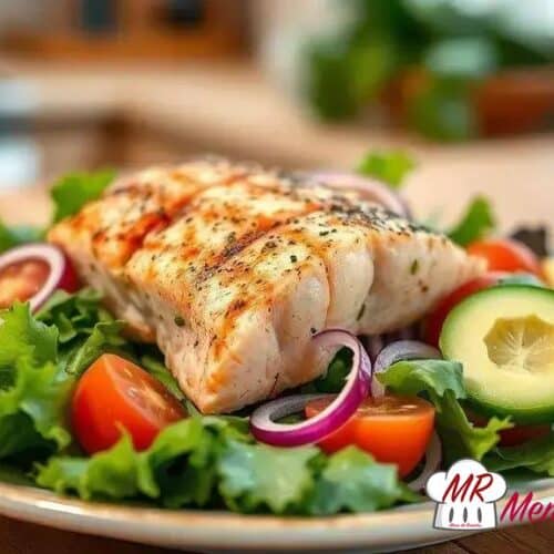 Salada low carb com salmão