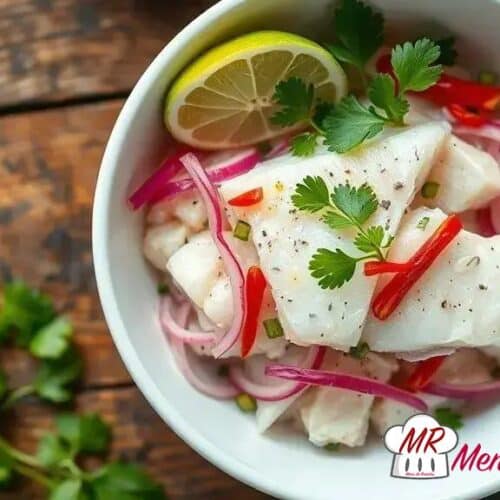 Ceviche de peixe branco