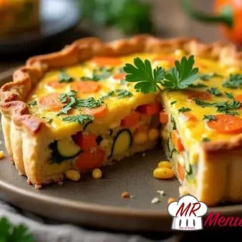 Torta salgada de legumes vegana