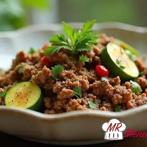 Carne moída com abobrinha low carb