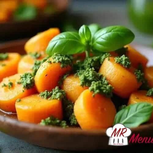 Gnocchi de batata-doce com pesto