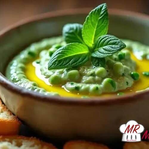 Pasta de ervilha com hortelã