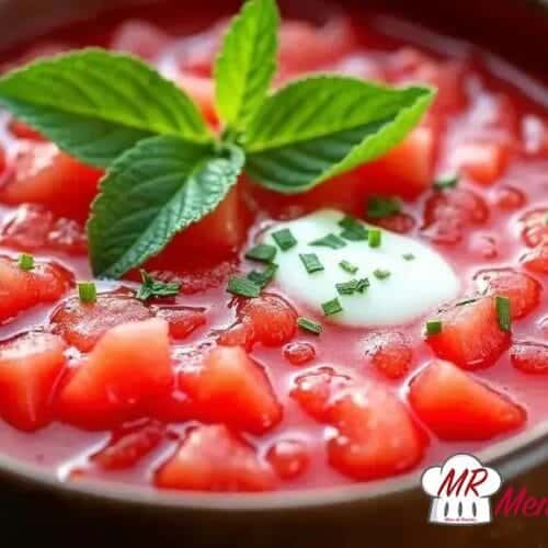 sopa fria de melancia