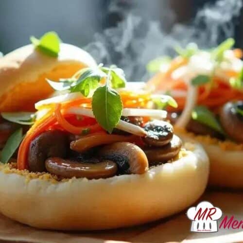 Bao vegano de cogumelos