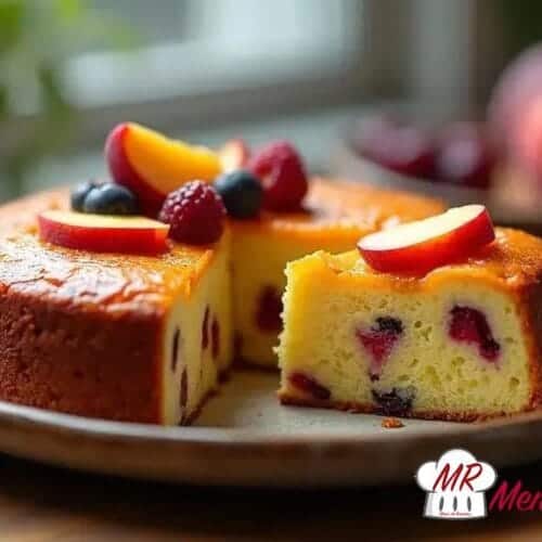 Bolo de iogurte com frutas