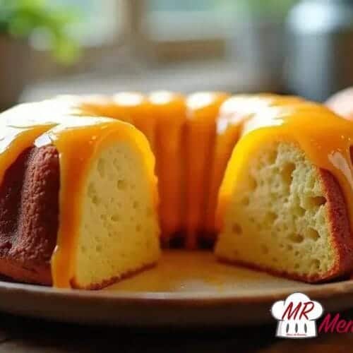 Bolo de laranja com calda