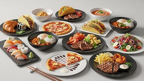 pratos da cozinha internacional