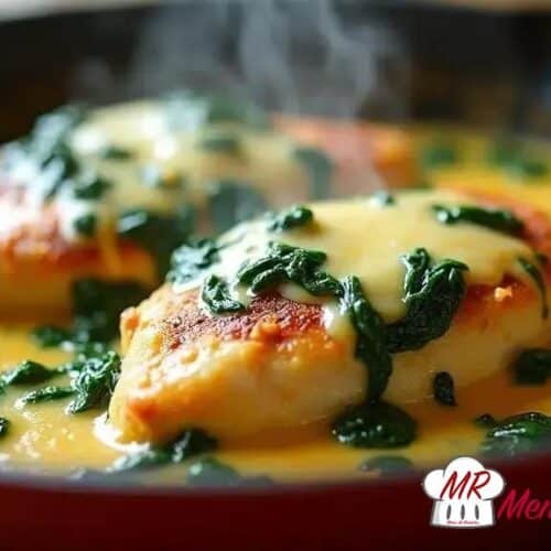 Frango cremoso com espinafre low carb