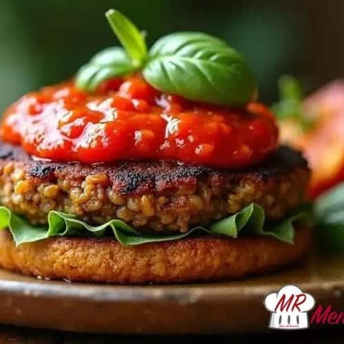 Hambúrguer de lentilha ao molho sugo