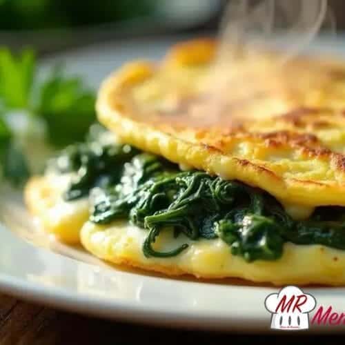Omelete de espinafre leve