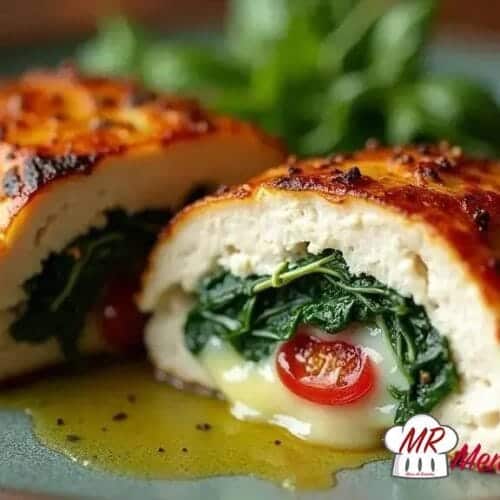 Peito de frango recheado low carb