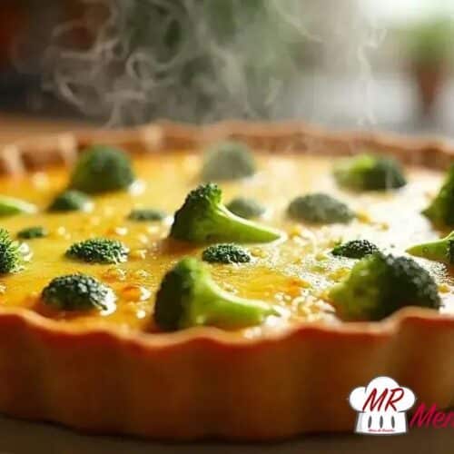 Quiche sem massa de brócolis