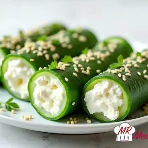 Rolinho de pepino com cream cheese
