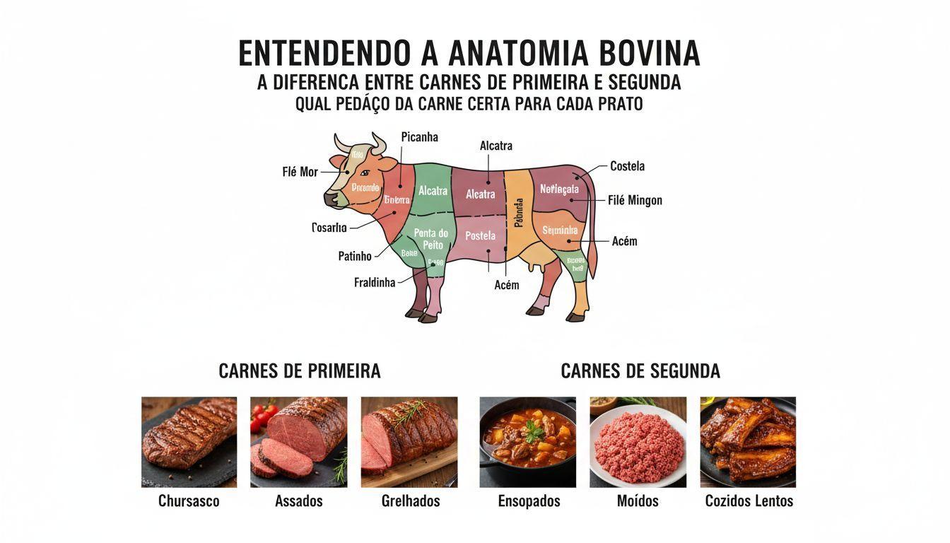 carnes de vaca, qual pedaço da carne certa para cada prato