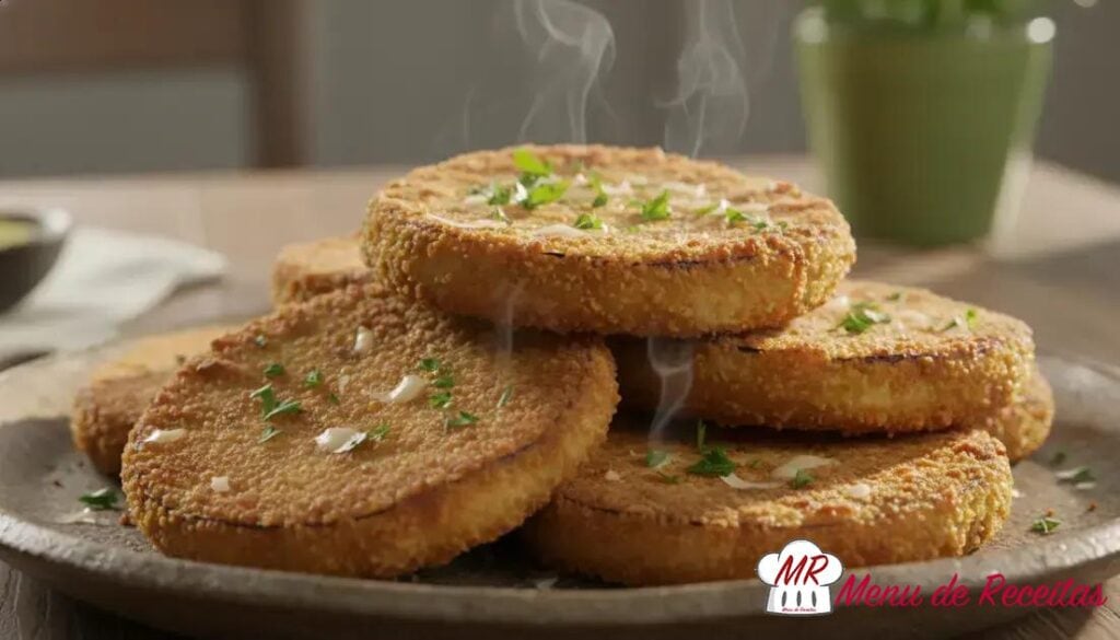 Berinjela empanada sem óleo na air fryer