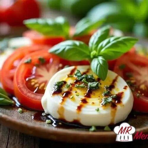 Caprese com mozzarella de búfala