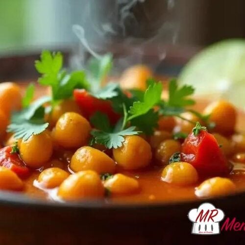 Curry de grão-de-bico com leite de coco