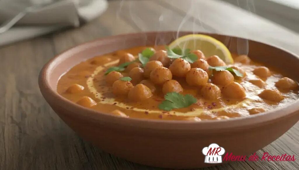 Curry de grão-de-bico temperado com páprica
