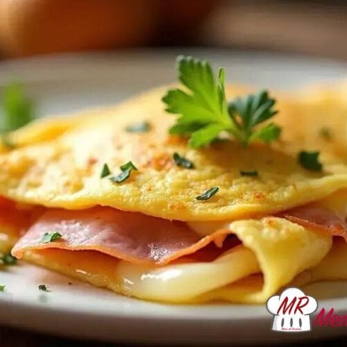 Omelete com presunto e queijo