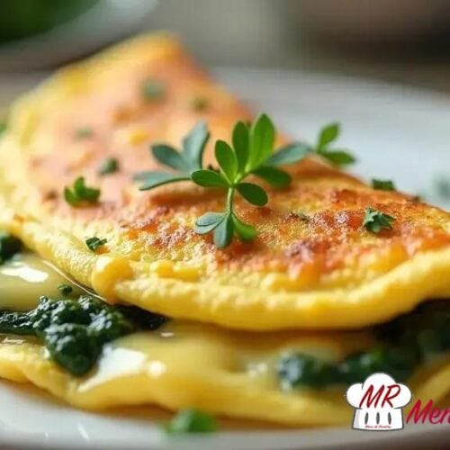 Omelete de espinafre com queijo