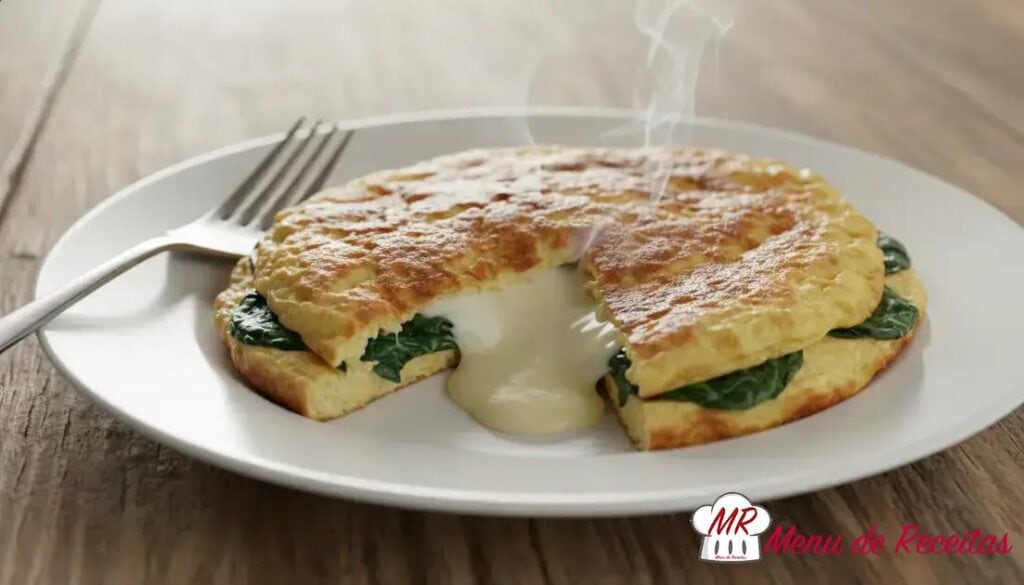 Omelete de espinafre sem carboidratos