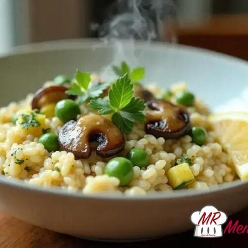 Risoto vegano com leite de coco