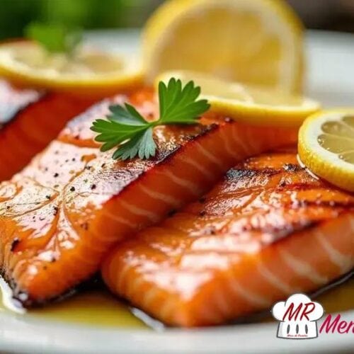 Salmão grelhado ao limão