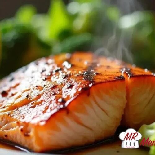 Salmão grelhado saudável