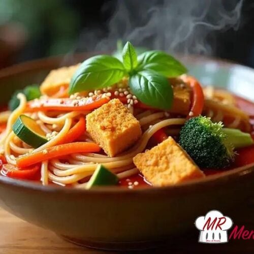 Yakissoba vegano ao molho de tomate