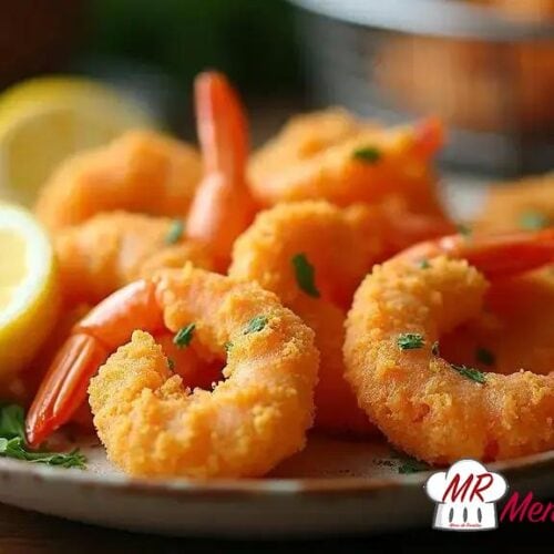 Camarão empanado rápido na air fryer