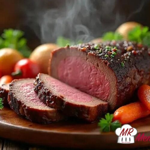 Carne bovina com legumes assados