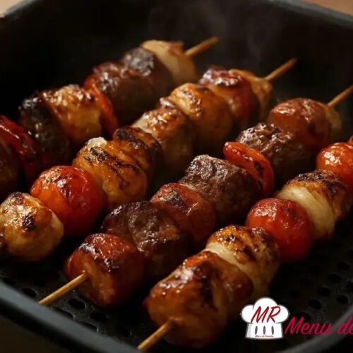 Espetinho misto na Air Fryer