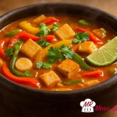Moqueca vegana com pimentões