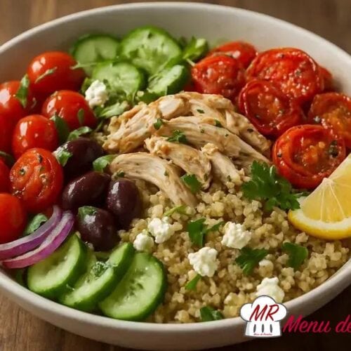 Salada de frango mediterrânea