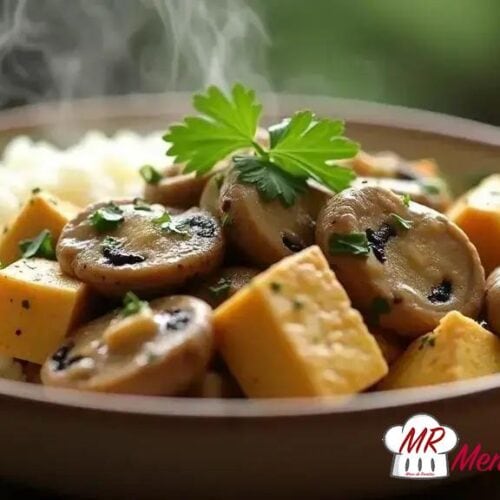 Strogonoff vegano com leite de coco