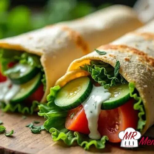 Wrap vegetal com ervas aromáticas