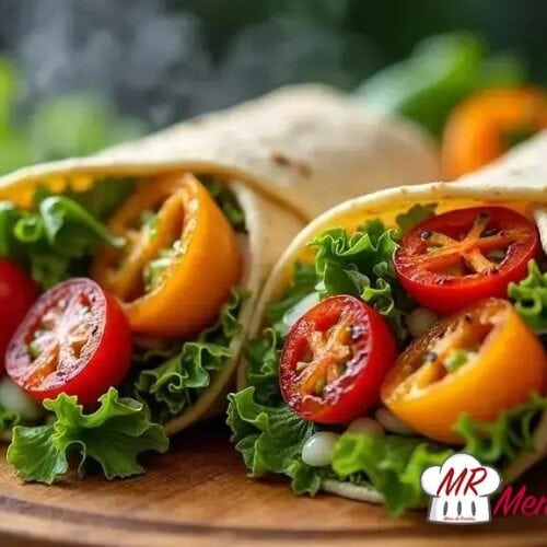 Wrap vegetal com pimentões