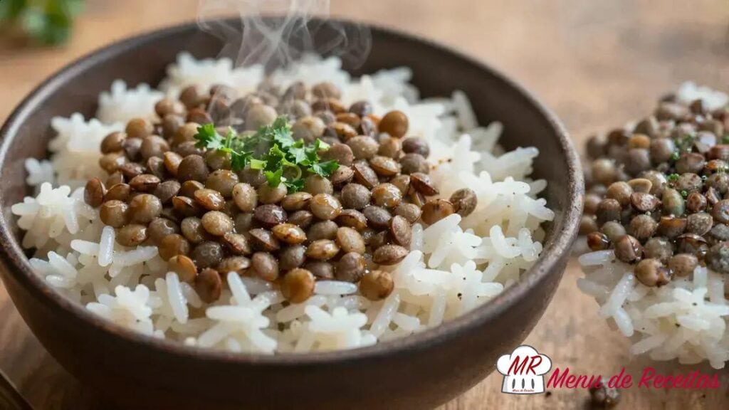 Arroz com lentilha