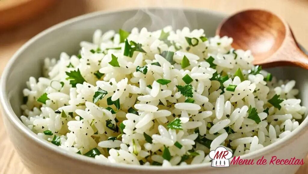 Arroz vegano com ervas