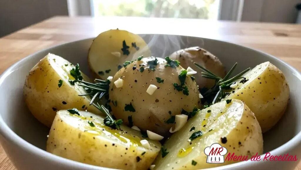 Batata cozida com ervas