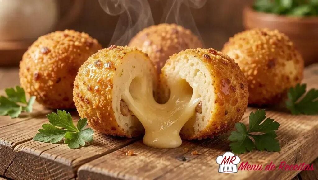 Bolinho de batata recheado