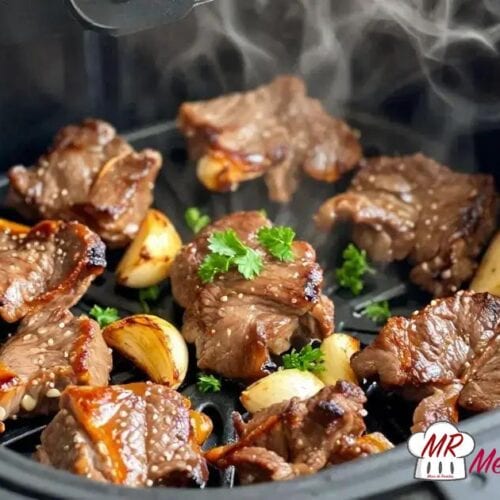 Carne com alho na Air Fryer