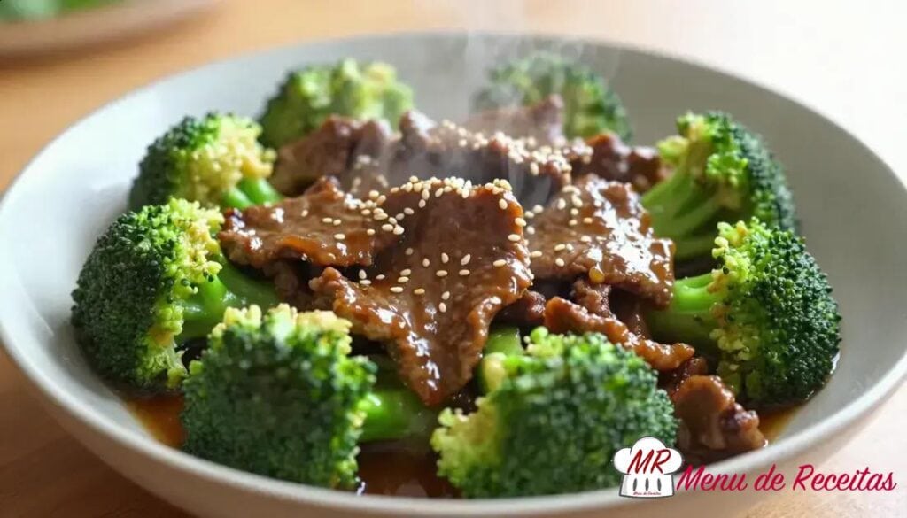 Carne com brócolis