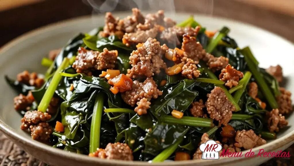 Carne moída com couve
