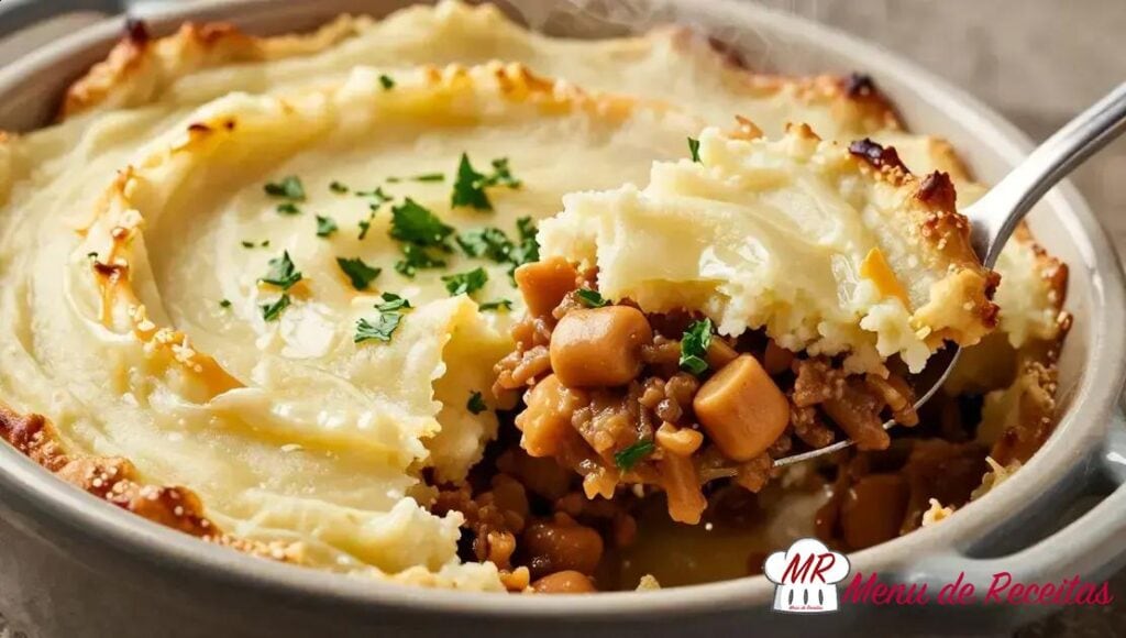 Escondidinho vegano de mandioca