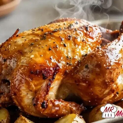 Frango assado com batatas
